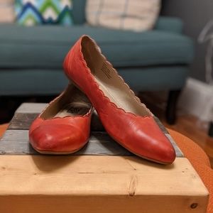 Miz Mooz red pointed toe flats